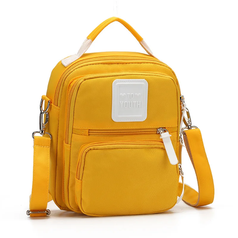 Новинка, стильная одноцветная нейлоновая сумка для детских подгузников, 4 цвета, сумка для подгузников, рюкзак для беременных, высокое качество, многофункциональные детские сумки для мам - Цвет: Цвет: желтый