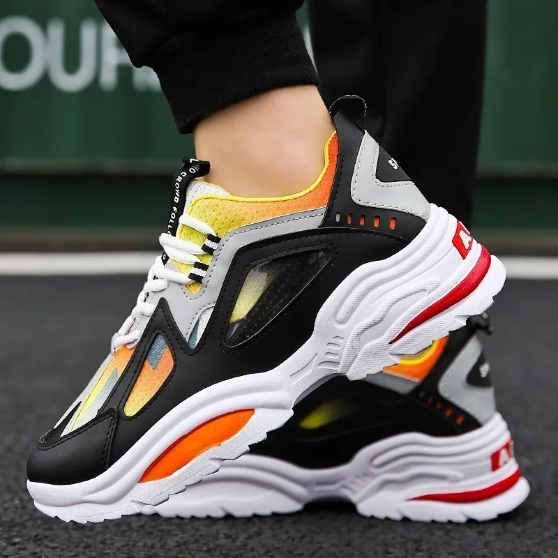 

New Trend Fashion Brand Mens Casual Shoes Breathable Comfortable Sneakers Thick bottom Male Shoes Masculino Deportiva