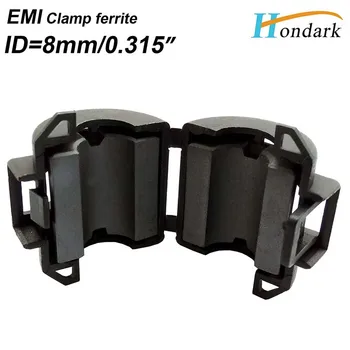 

Inner 8mm clip EMI filter ferrite core RF choke ferrite bead cable wires Noise cancel ferrite ring ,100pcs/lot