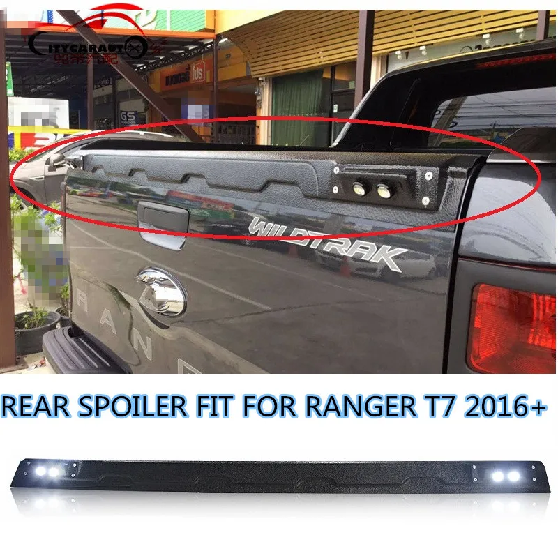 CITYCARAUTO LED BLACK REAR SPOILER TAIL WING FIT FOR RANGER T7 TXL 2016