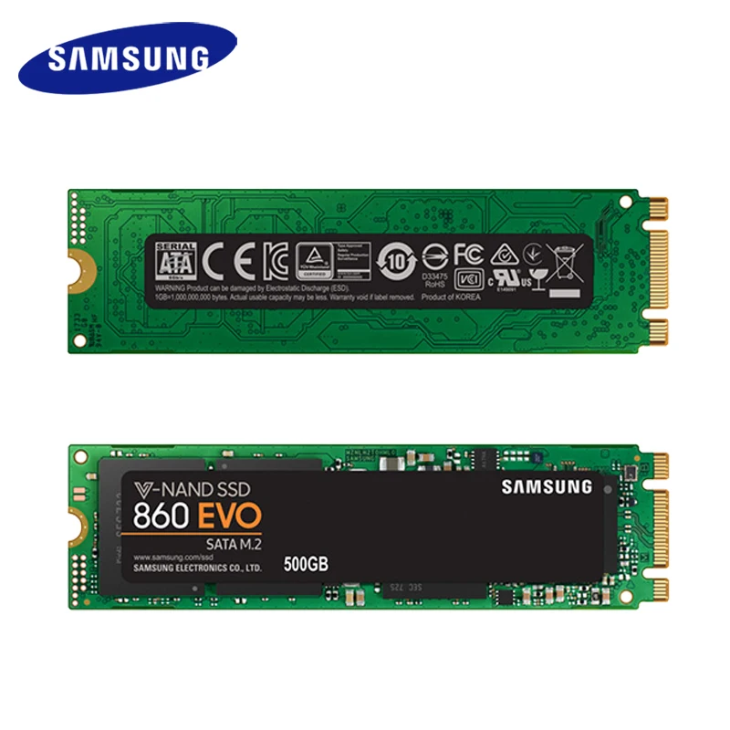 Samsung внутренний SSD 860 EVO M.2 250 ГБ 500 ГБ 1 ТБ 2 т твердотельный накопитель HDD жесткий высокоскоростной для ноутбука ПК компьютера рабочего стола