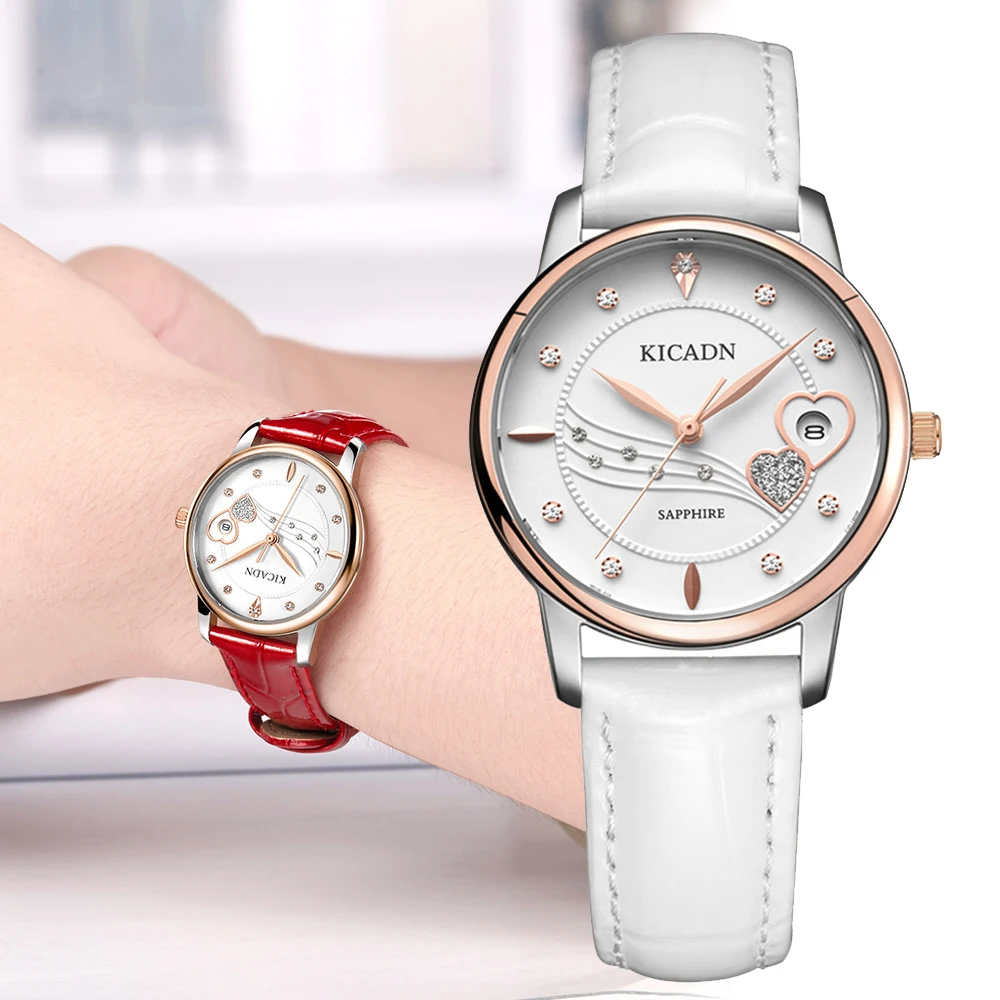 

Fashion beautiful diamond female watch Japanese movement women watch calendar waterproof leather belt ladies watches girl clock