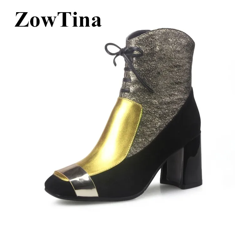 womens square toe boots low heel