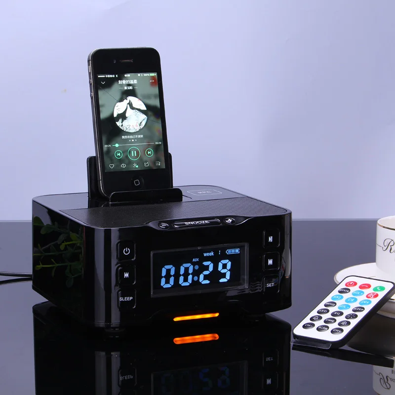 NFC Bluetooth динамик зарядная док станция для i телефона и Android с FM радио