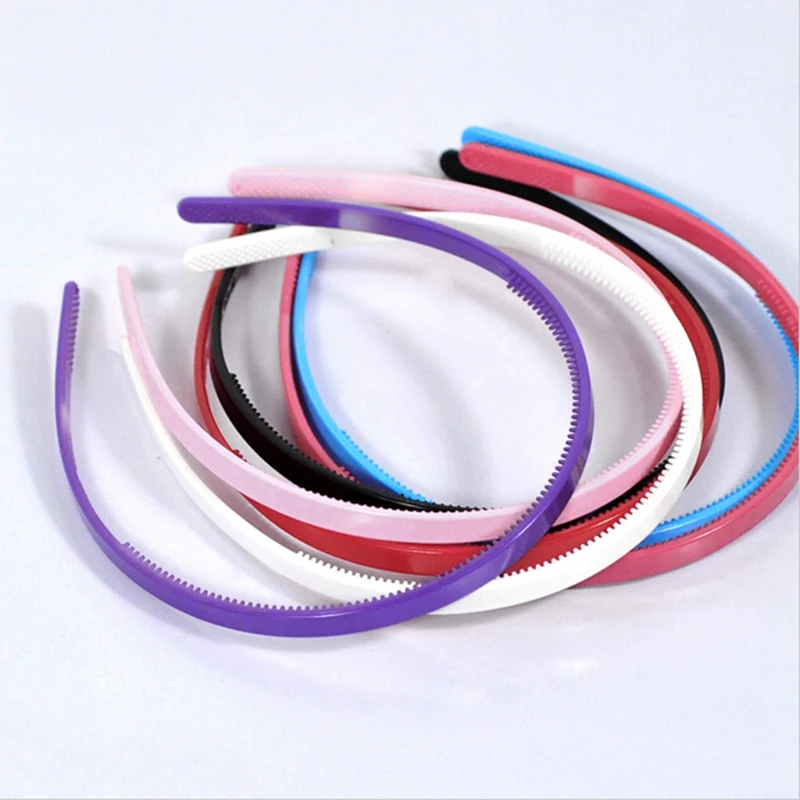 10pcs/lot Plastic Headbands Thin Hair Hoops Teeth Headwear for Women