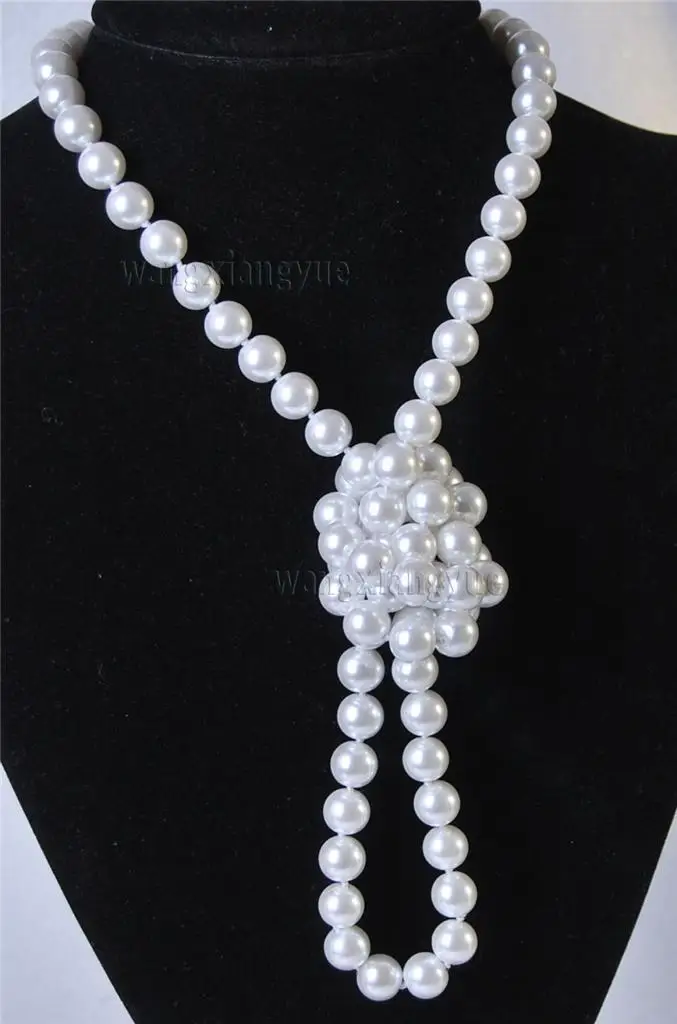 Long 50&quot 8mm White South Sea Shell Pearl Round Beads Necklace AAA Grade | Украшения и аксессуары