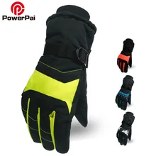 PowerPai сноуборд лыжные перчатки мужские женские зимние теплые горные снежные лыжные снегоходы водонепроницаемые мотоциклетные велосипедные перчатки