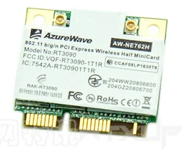 AzureWave AW-NE762H RT3090 150 Мбит/с 802.11b/g/n Половина мини PCIe PCI-Express Wlan Беспроводной Wi-Fi кард |