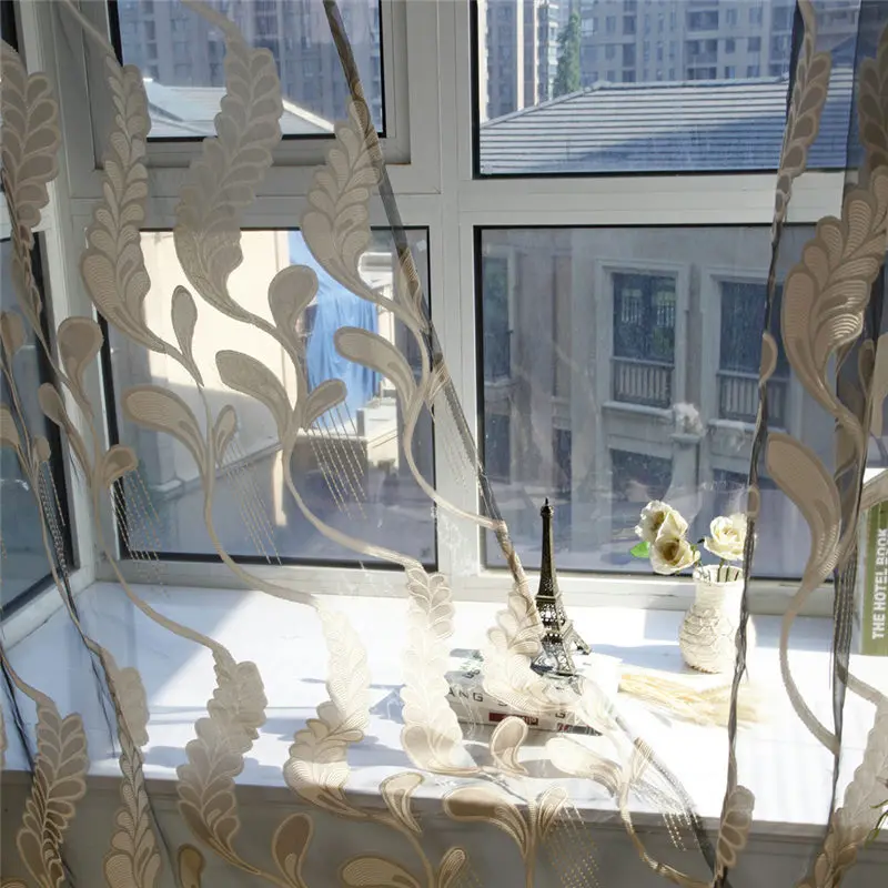 Пшеничная гардина Тюлевая занавеска для обработки окон Тюль с драпировкой подзор 1 панель ткань странные вещи спальня для украшения комнаты украшения