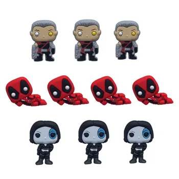 

10PCS Deadpool PVC Cartoon Shoe Charms Unicorn Shoe Buckle Accessories Fit For Croc JIBZ Kids Party Gifts