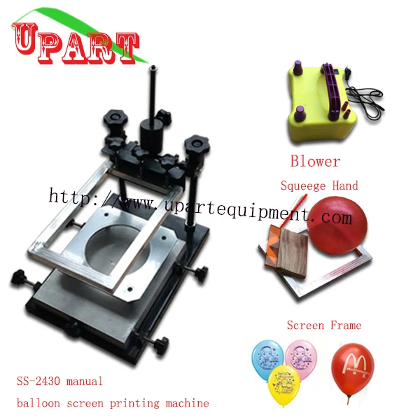 

manual balloon screen printer for latex balloons with single color design