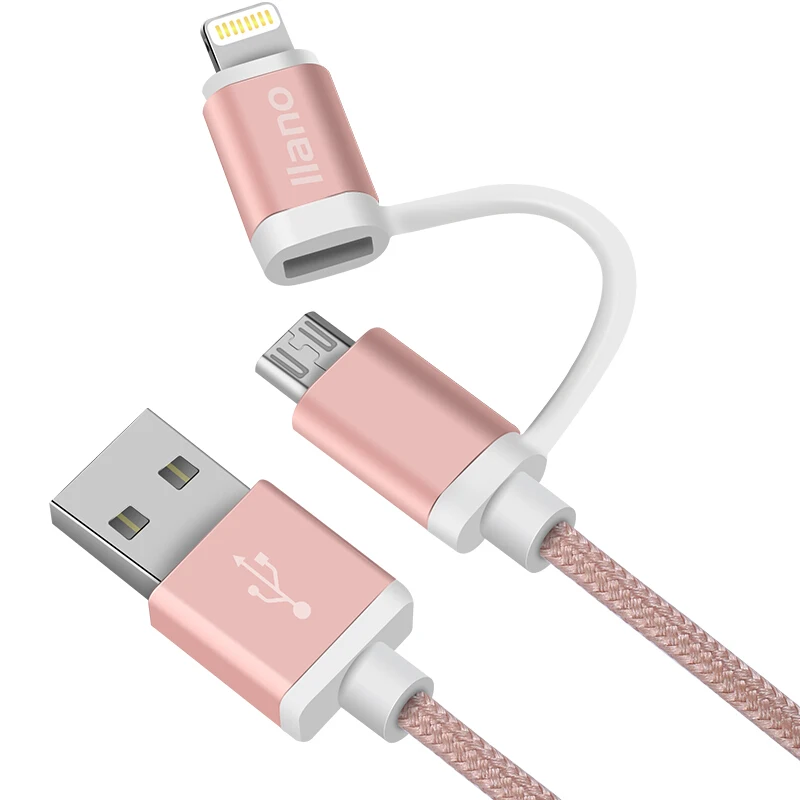 

Micro USB Cable USB 3.0 Cable 2 in 1 for iphone fast charge Extension Cable for iPhone X/8/7 plus/6s Android Mobile Phone Tablet