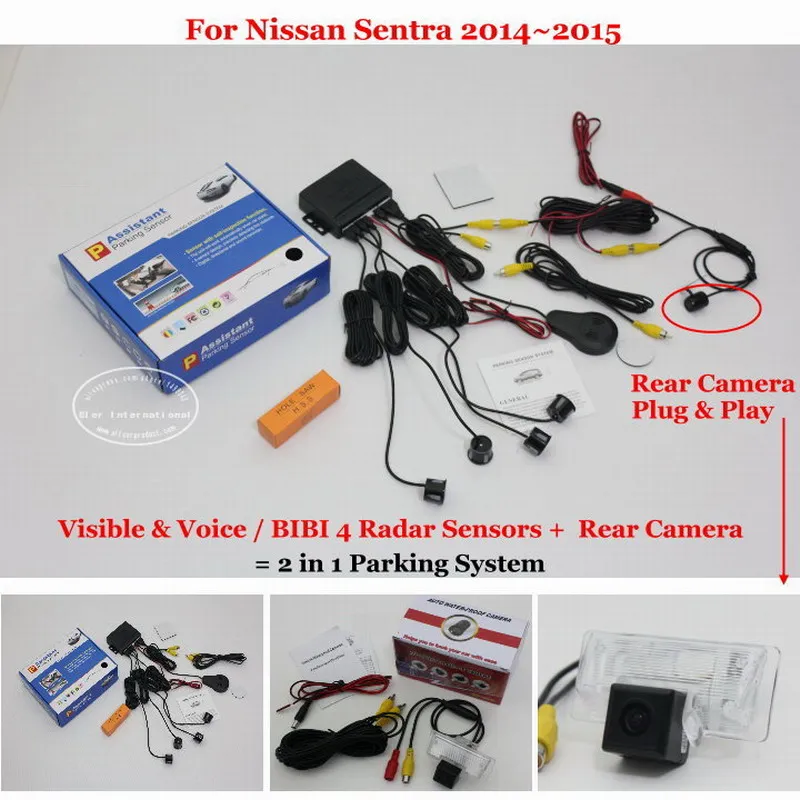 

Liislee For Nissan Sentra 2014~2015 - Car Parking Sensors + Rear View Back Up Camera = 2 in 1 Visual / BIBI Alarm Parking System