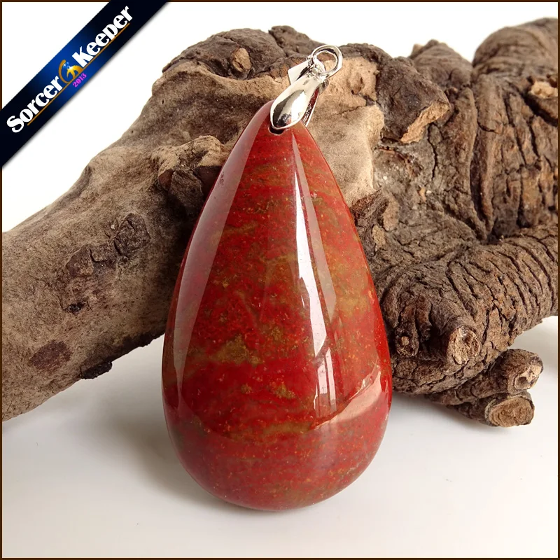 Natural Stone Red River Stone Bijoux Vintage Diy Beads Pendant Costume Jewellery Women Men's Charm Necklace with Gift Box YS426