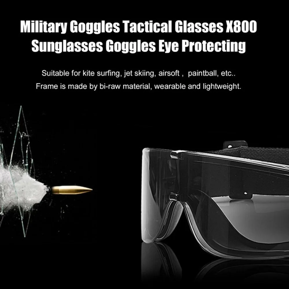 Военные очки тактические 3 цвета объектив Airsoft X800 солнцезащитные очки Защита глаз мотоцикл Верховая езда
