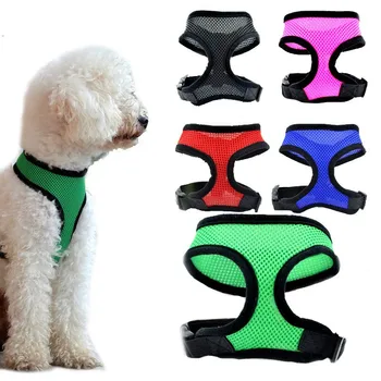

Nylon Mesh Dog Harness Pet Small Dogs Vest Soft Adjustable Breathable Chest Strap Leash Puppy Cat Collar Free Shipping