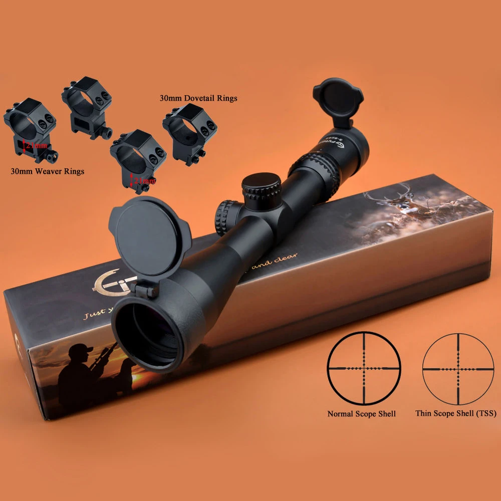 

New Fortune Best Scope 3-9x44 Riflescopes W/2 kinds of Scope Mounts Thin Scope Shell (TSS) Rifle Scope Hunting Optics