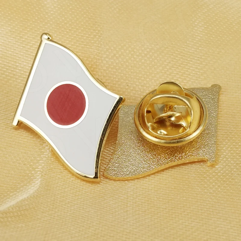 Soft Enamel Japan Flag Lapel Pinsin Brooches from Jewelry
