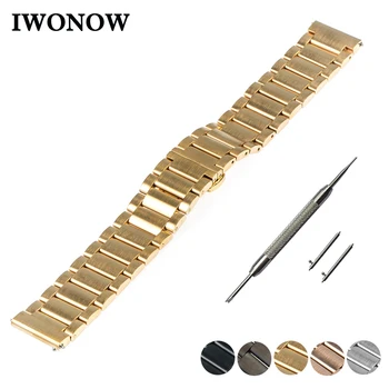 

Stainless Steel Quick Release Watch Band 16mm 20mm 22mm for Tissot 1853 Butterfly Buckle Strap Wrist Belt Bracelet + Spring Bar