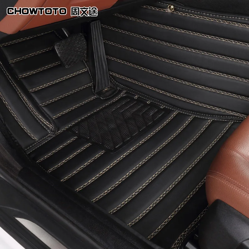 CHOWTOTODouble Layer Custom Car Floor Mats For Audi A1 A3 A4 A5 A6 A7