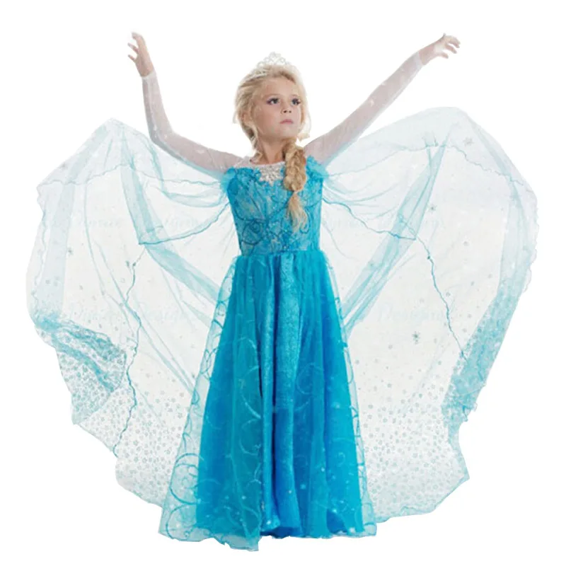 От 4 до 10 лет для девочек на Хэллоуин Косплей Эльза Жасмин Белла Золушка платья принцессы Рождественский костюм Детские платья для девочек - Цвет: As photo