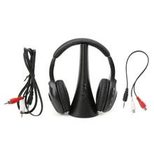 OOTDTY Earphone 5 In 1 Wireless Stereo Headset Transmitter FM Radio Headphone with Stand For TV DVD MP3 PC OOTDTY Earphone 5 In 1 Wireless Stereo Headset Transmitter FM Radio Headphone with Stand For TV DVD MP3 PC