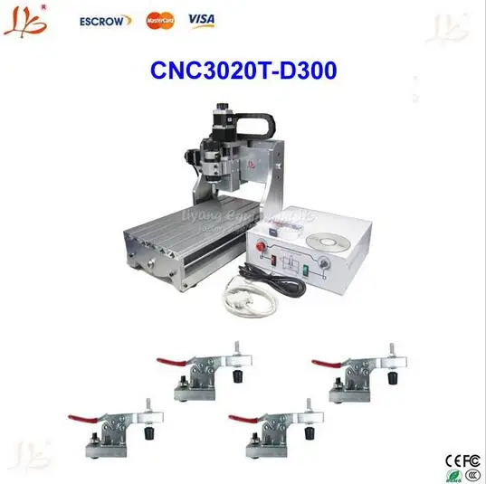 

Hot sale and low cost !cnc 3020T-D300 router /engraving machine ,newest cnc cutting machine +4pcs cnc frame