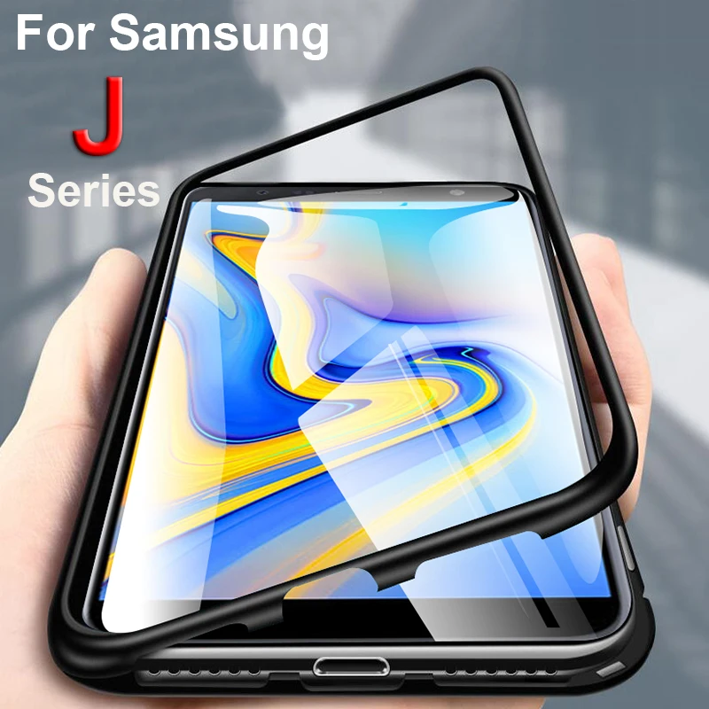 

For Samsung J8 Magnetic Case Galaxy Samsun Samsumg Galax Gaxy J4 J6 Plus 4j 6j On Magnet Caver Cover Filp Automatic Adsorption