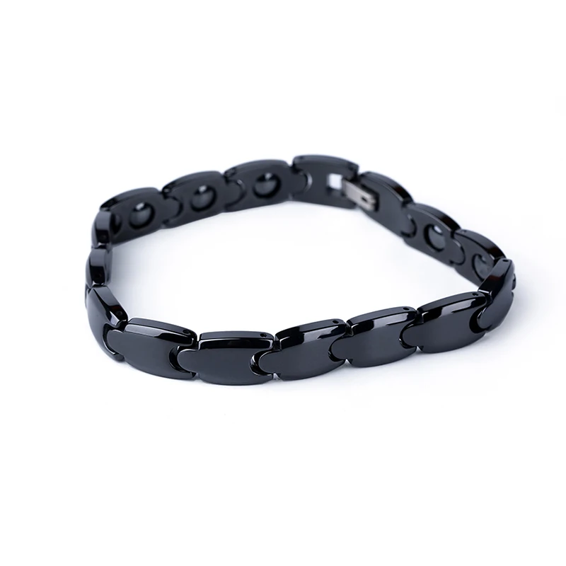Модный здоровый керамический браслет для женщин, черная цепочка, энергетические браслеты, ювелирные изделия из нержавеющей стали, магнитные браслеты, ювелирные изделия