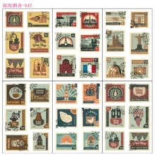 6 hojas/paquete Vintage sello Diy pegatinas decorativas Scrapbooking Diy álbum diario Stick etiqueta papel decoración niños regalo