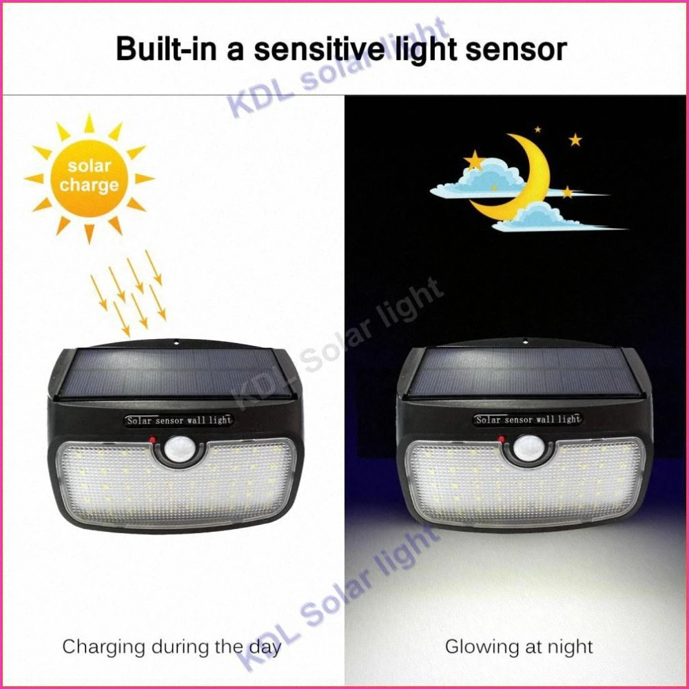 

3pcs/lot 48 LEDs Rechargeable LED Solar light Bulb Outdoor Garden lamp Decoration PIR Motion Sensor Night Security Wall light Wa
