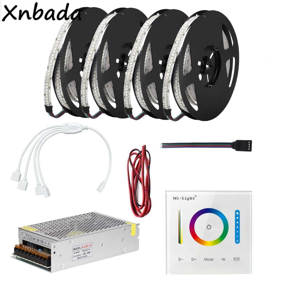 

DC12V 234Leds/m 2835SMD RGB Led Strip Light With Milight P3 Touch Panel Led Controller Power Driver Kit 5M 10M 15M 20M