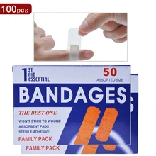 100pcs/2bags Medical Plaster Neweast bandages Waterproof Breathable Band Aid Hemostasis Adhesive Bandages Curative Plaster