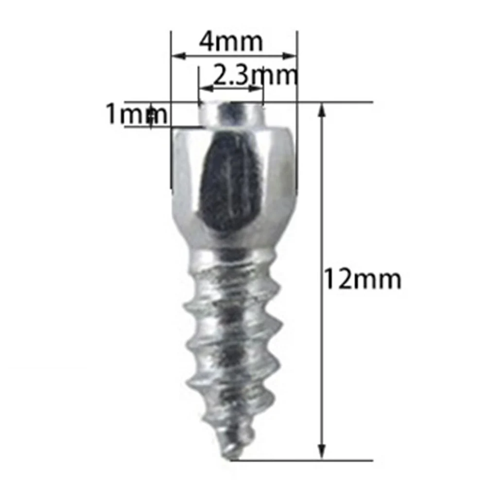 12 мм Винты со стальными шипами для шин для снега, шипы для автомобилей, внедорожников, вездеходов, противоскользящие винты 100 шт