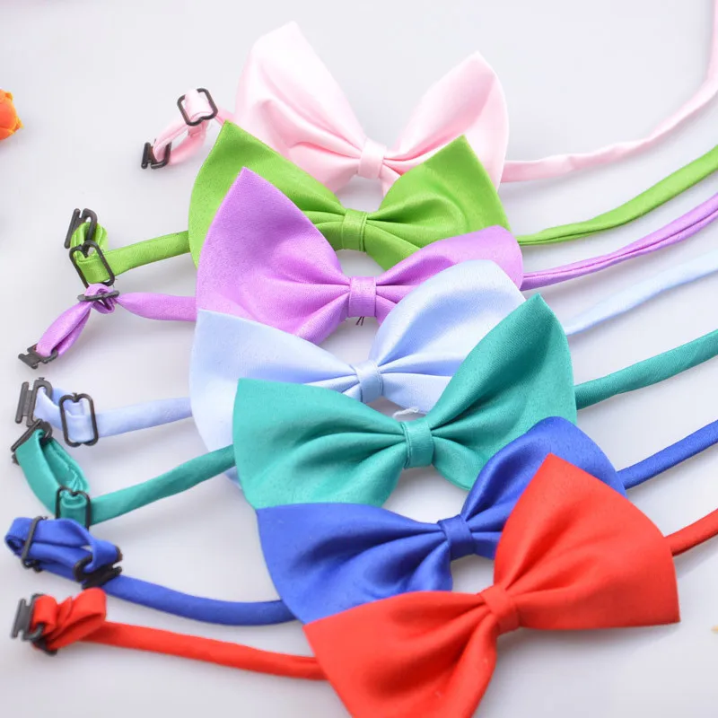 10 개/몫 믹스 색상 도매 애완 동물 미용 액세서리 토끼 고양이 개 나비 넥타이 조정 가능한 Bowtie 여러 가지 빛깔의 폴리 에스터