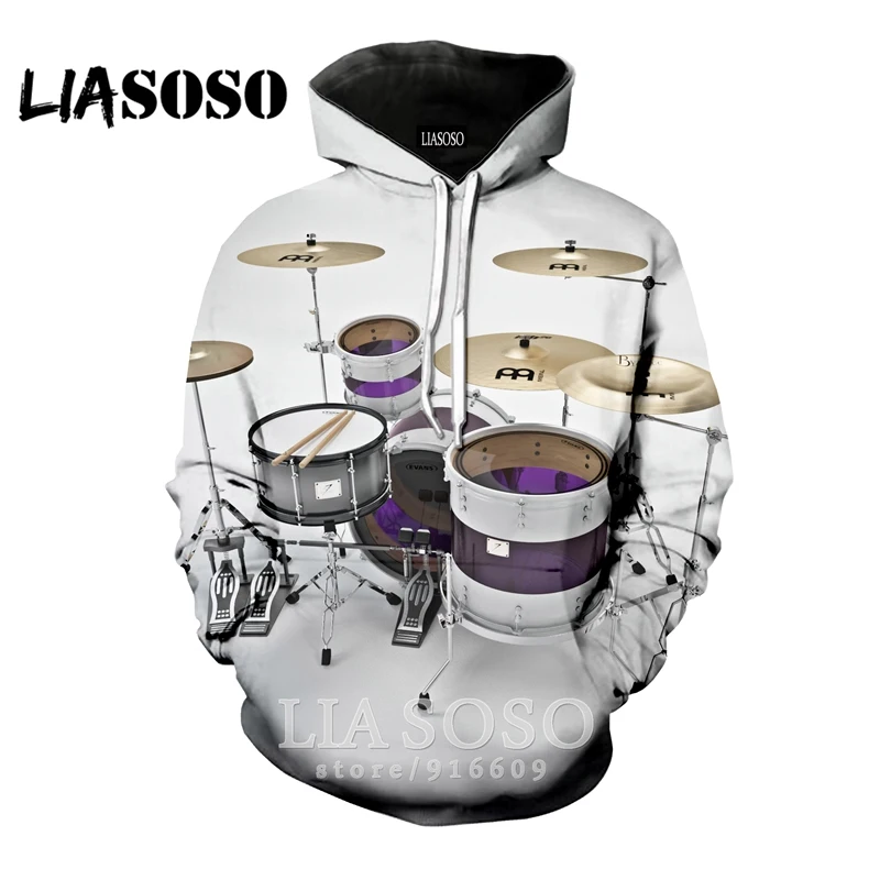 Толстовка drum комплект уличной 3D принт homme Для мужчин одежда wo Для мужчин с капюшоном Мода harajuku Толстовка Зимняя Аниме толстовки E564