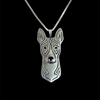 

Wholesale trendy Basenji pendant necklace women gold silver dog jewelry statement necklace men