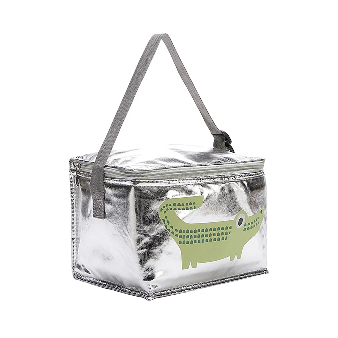 

2017 new Cool Thermal Lunch Bag Animal Print Insulated Food Bag for Kids boys men Women silver Picnic Cooler Bag Bolsa Lonchera