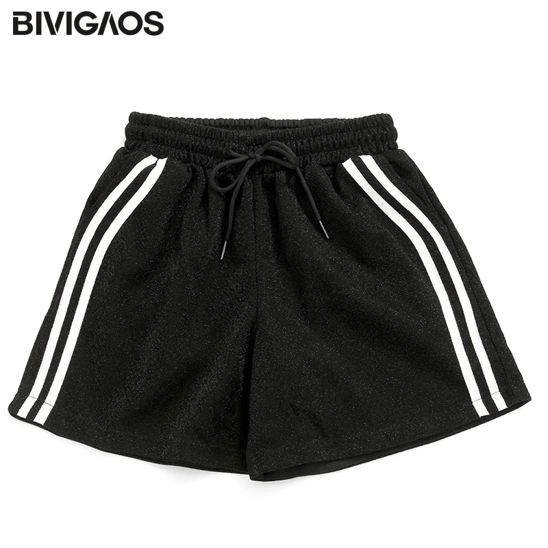 BIVIGAOS 2019 новые Стиль досуга женские летние фиолетовые яркие шелковые дикие шорты