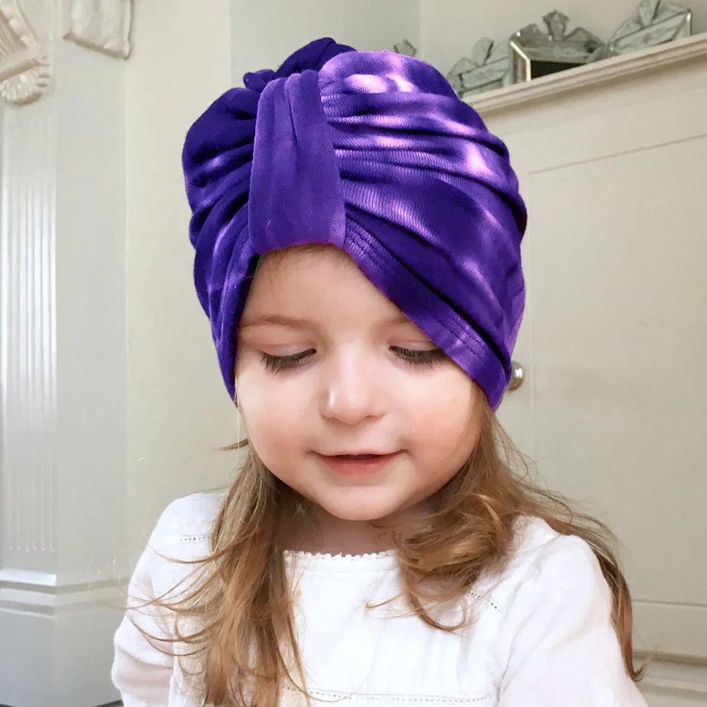 

New Fashion Children Beanies Tie-dye Indian Hat Bohemia Style Beanies for Baby Kids