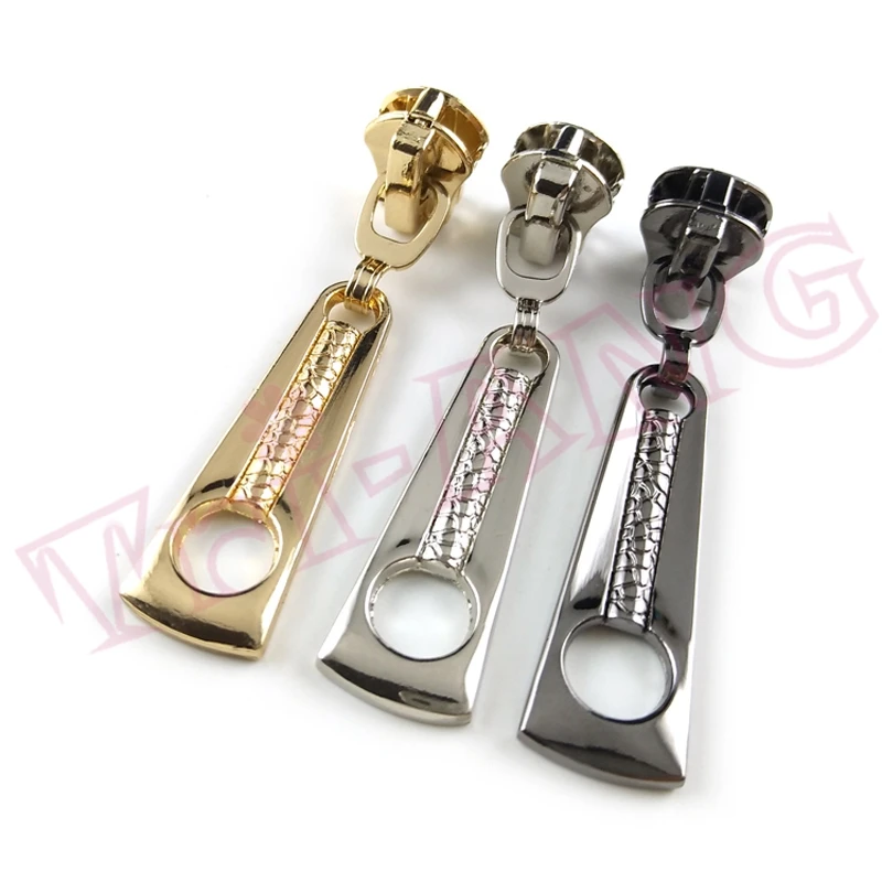 20pcs/lot, 5 Metal Zipper Puller, Round Hole Zipper Sliders for Metal