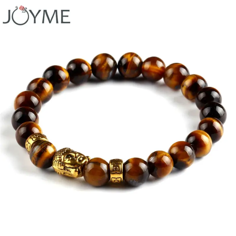 

Mens Beaded 8mm Lava Stone Beads Gallstone Buddha Buddhist Bracelets For Women Religious Jewelry Gift