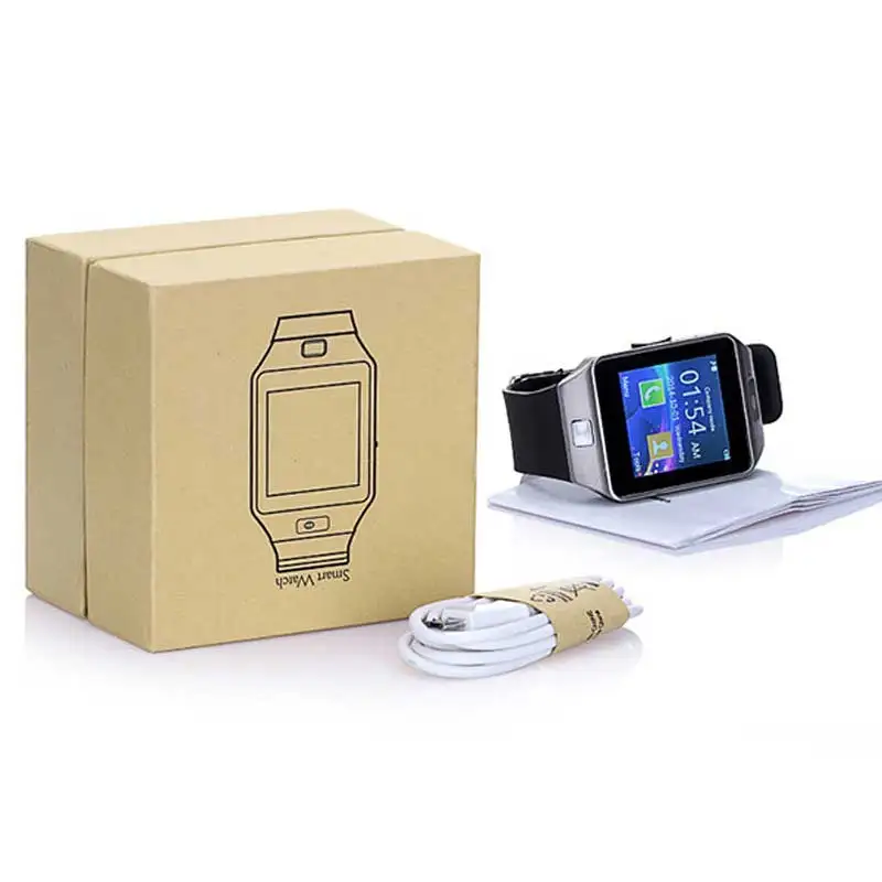 Смарт часы DZ09 с поддержкой SIM/TF bluetooth для apple/Android iphone/samsung Huawei PK U8GT08 многоязычные
