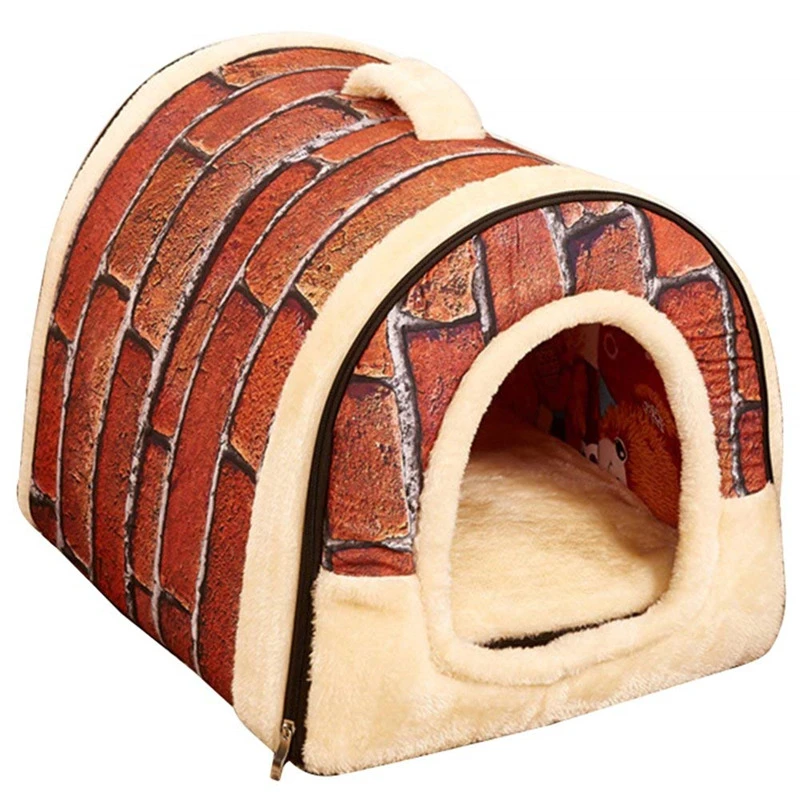 small indoor dog house bed
