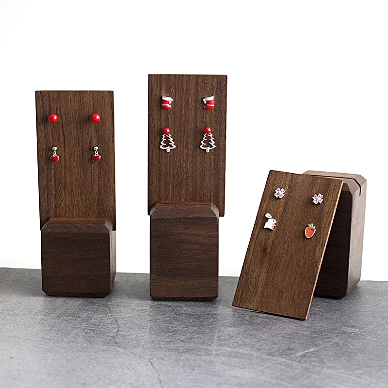 Black Walnut Solid Wood Ring Display Tray Ring Display Blocks Jewelry Display holder Ring