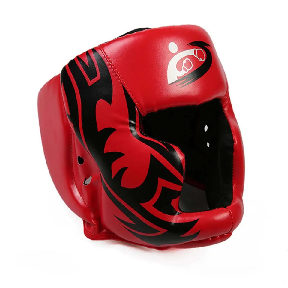 Boxing Headgear Synthetic Leather MMA Headgear Muay Thai Fighting Head Guard Sparring Helmet protective gear guard head