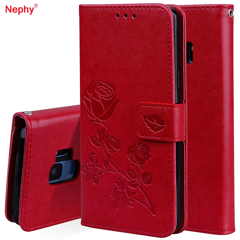 

Nephy Wallet Leather Case For Samsung A3 A5 J1 J3 J5 J7 2016 2017 Version S5 S6 S7 Edge S8 S9 Plus Luxury Rose Embossing Cover