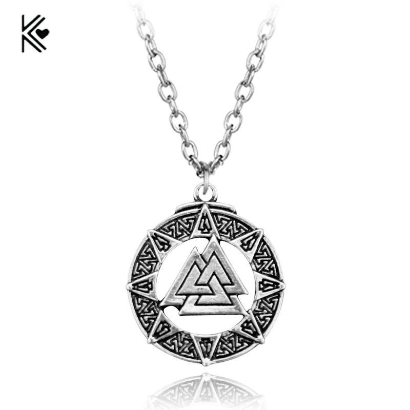 Valknut Odin символ норзы ожерелье с кулоном викинга воины амулет Мужчины Мальчики