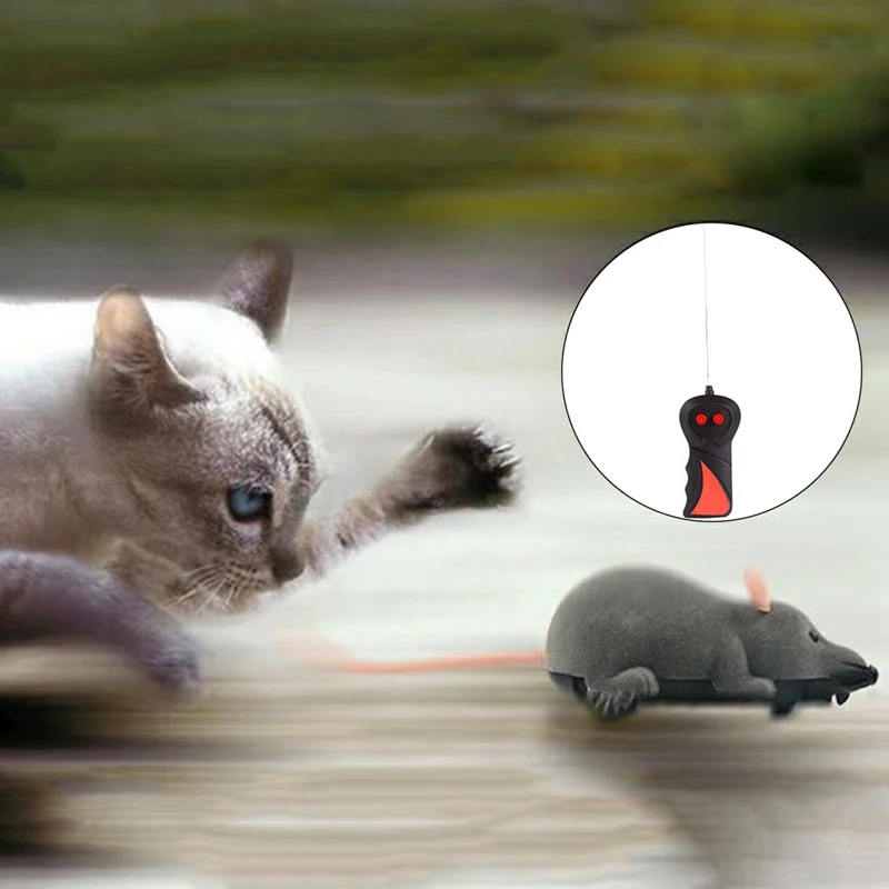 

Cat Toy For Cats Remote Controlled Mouse Electric Radio RC Mice Rat Wireless Mouse Toys Cat Supplies