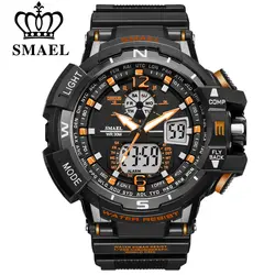 SMAEL спортивные часы для мужчин 2019 часы мужской светодиодный цифровой кварцевые наручные часы для мужчин лучший бренд класса люкс цифровые
